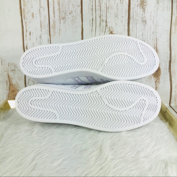 Adidas Superstar Paisley Purple White Sneakers - Picture 9 of 9